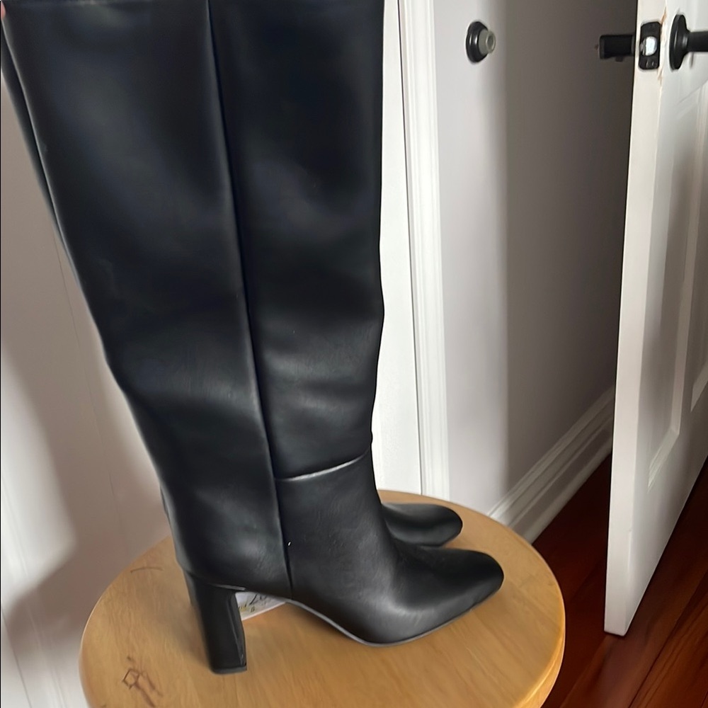 a new day Black Mid-Calf Block Heel Boots - Picture 2 of 5
